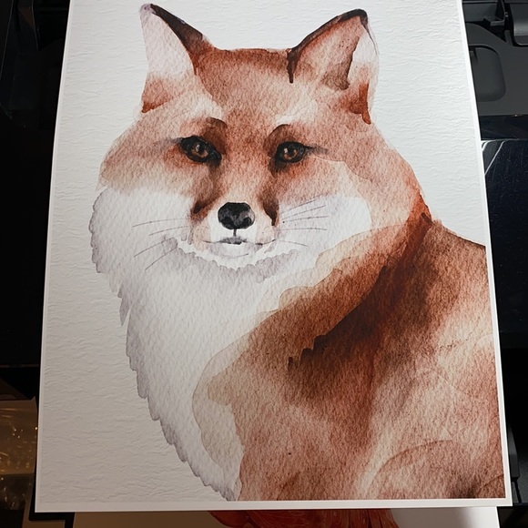 Watercolor Fox Portrait Wall Art Print Poster Unframed - Picture 12 of 15